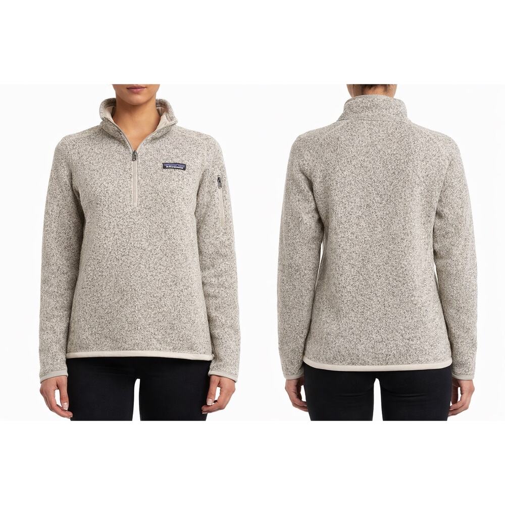 Patagonia Women’s Better Sweater 1/4 Zip Fleece Pullover Oatmeal Heather Small